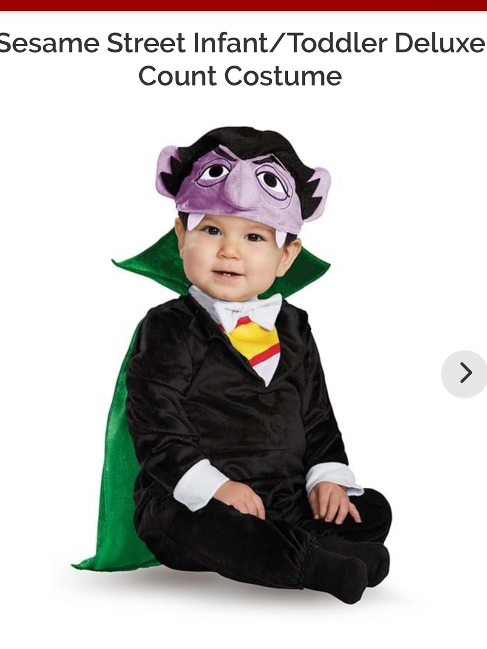 “The Count” Sesame Street Costume